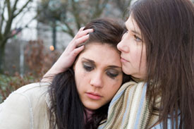Mom Daughter Crying